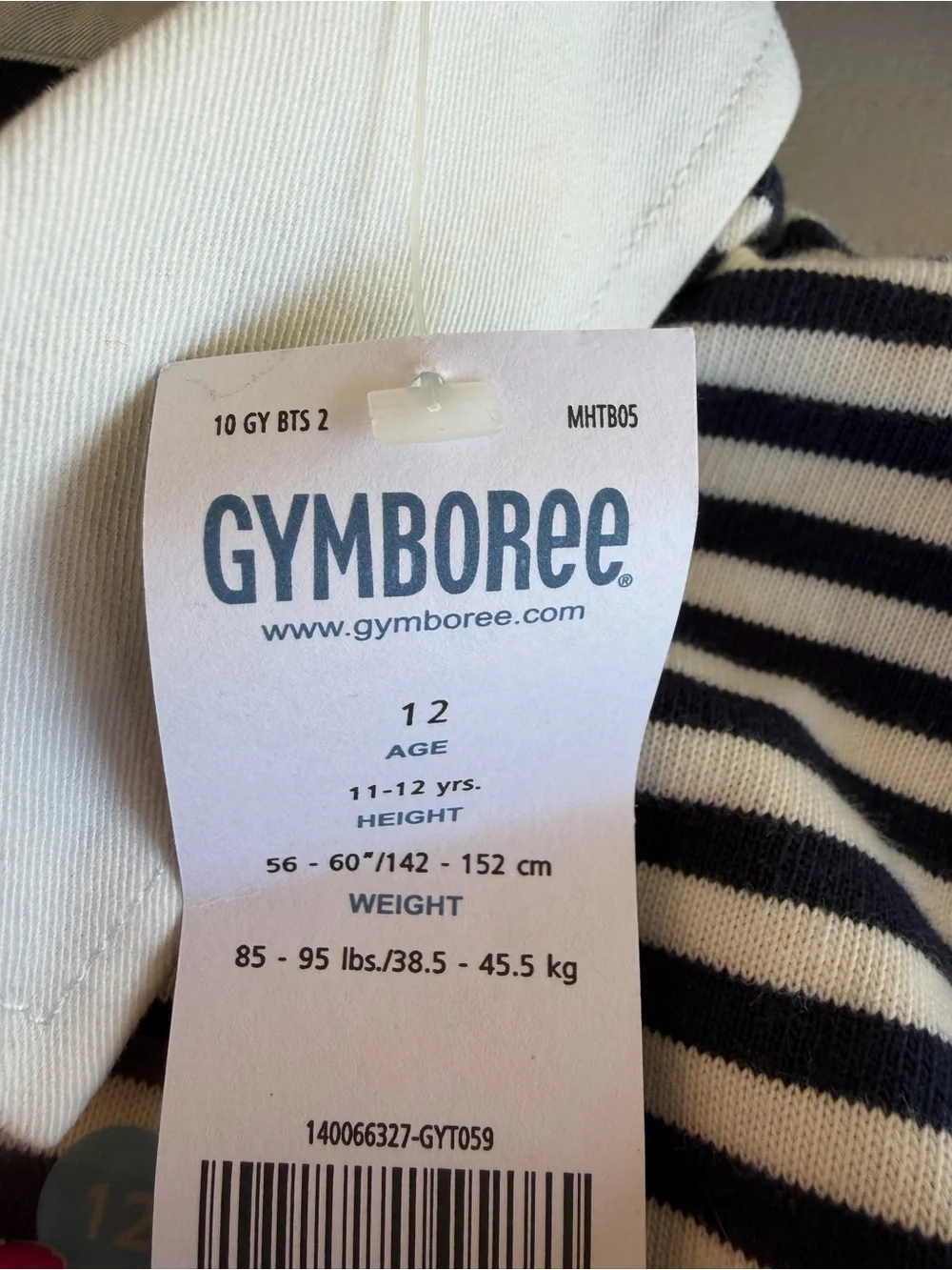 NWT Gymboree Navy, White & Burgundy Striped Rugby Polo
